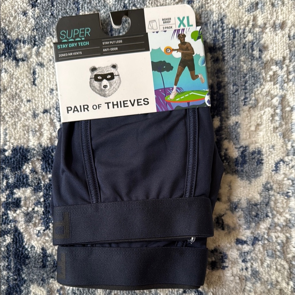 Men's Navy Boxer Briefs